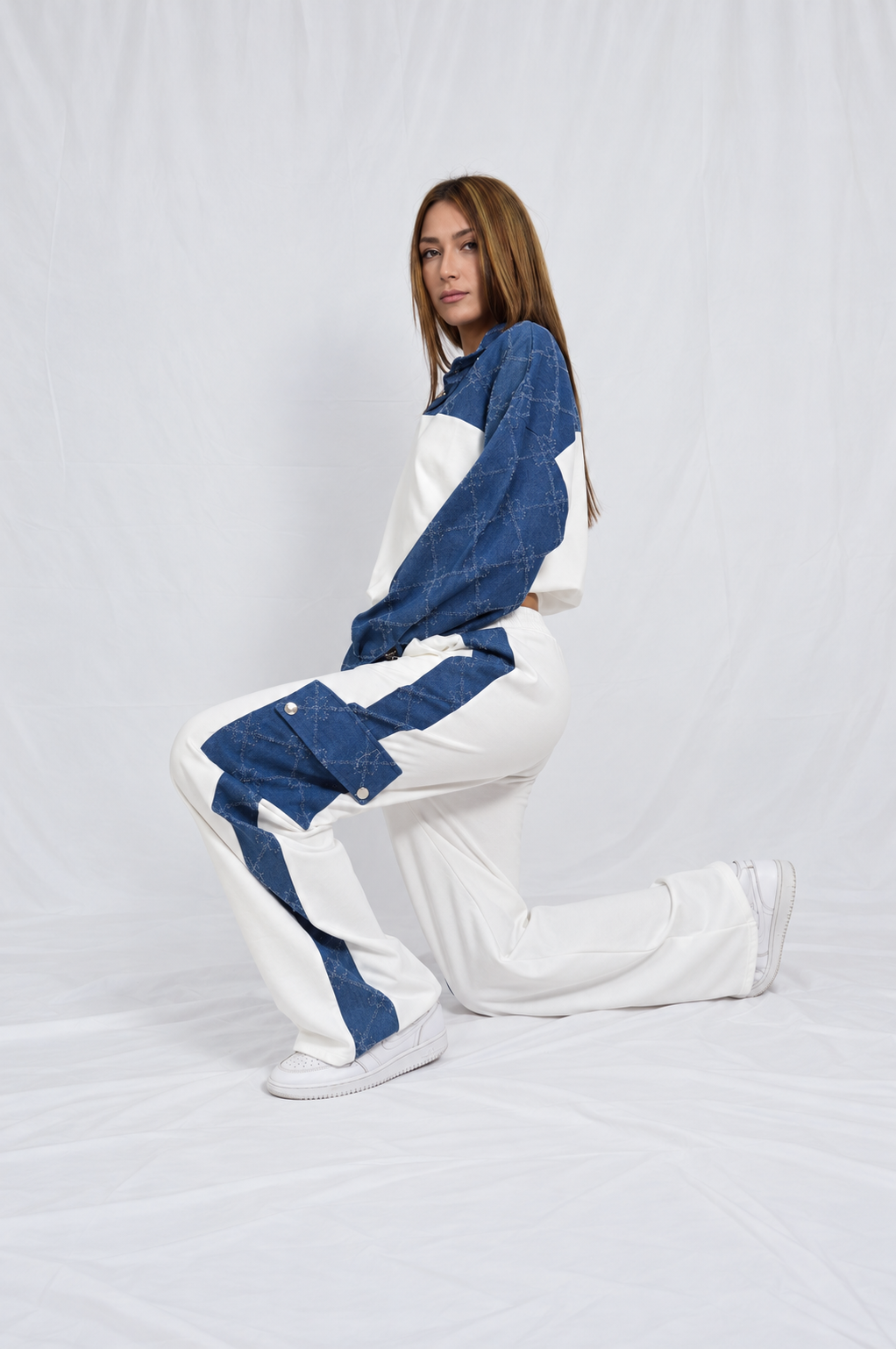 Tuta Denim Contrast