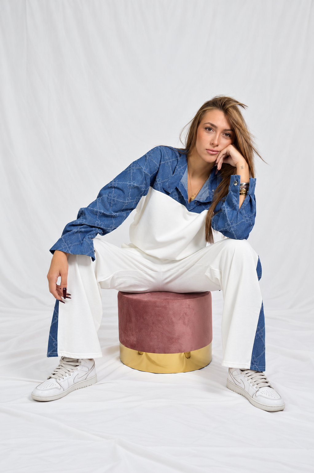 Tuta Denim Contrast