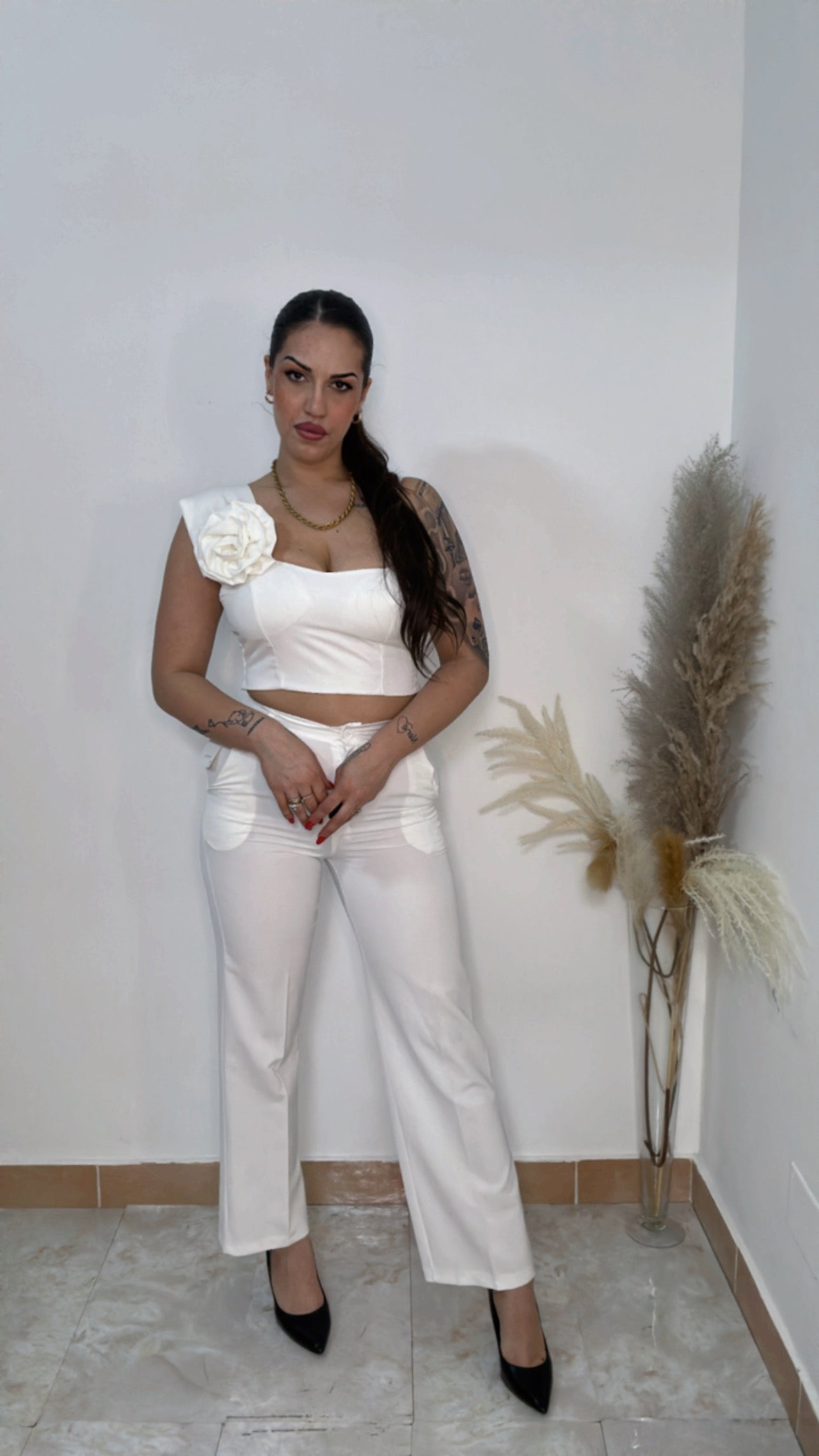 Coordinato Rosè bianco