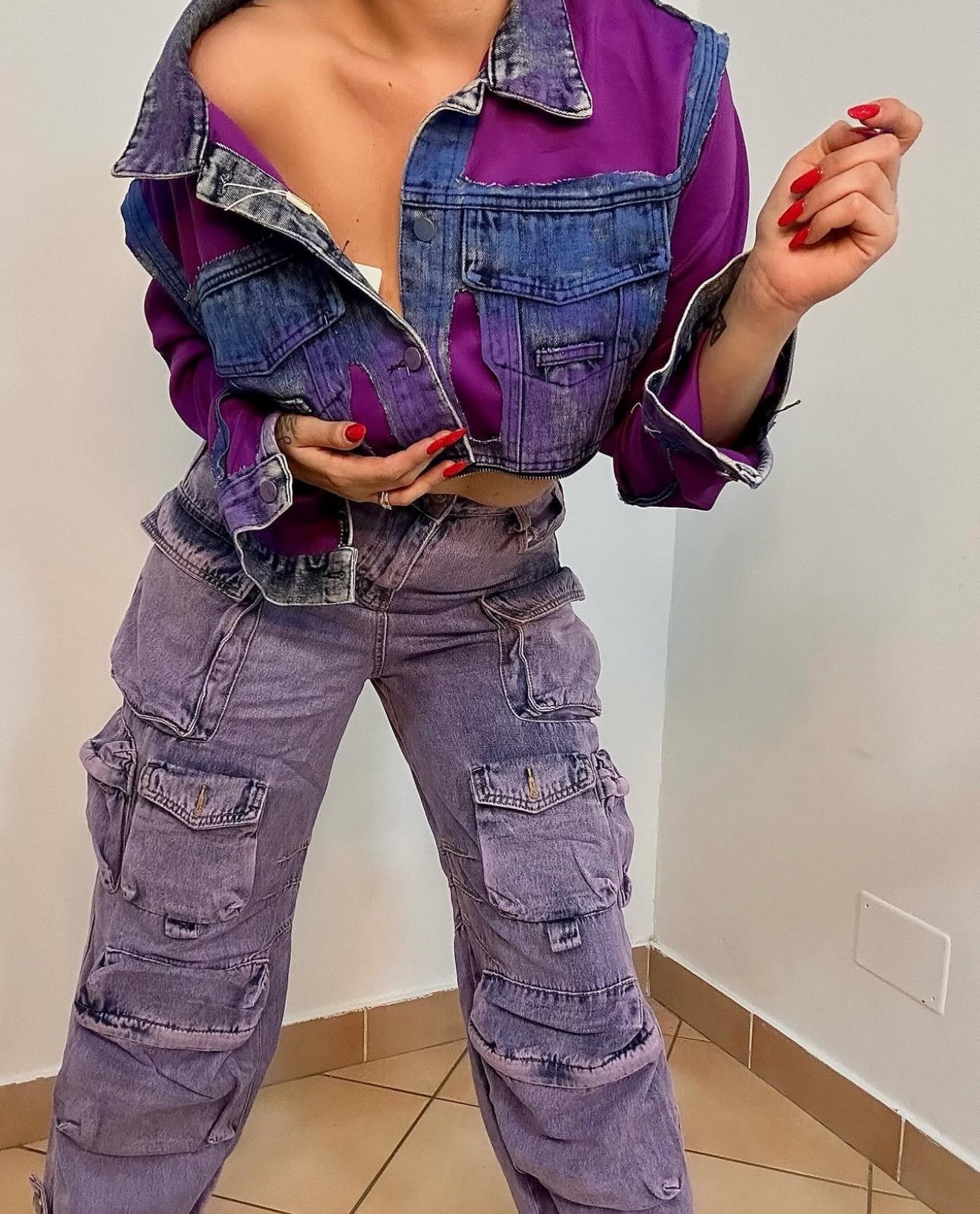 Jacket jeans Rainbow