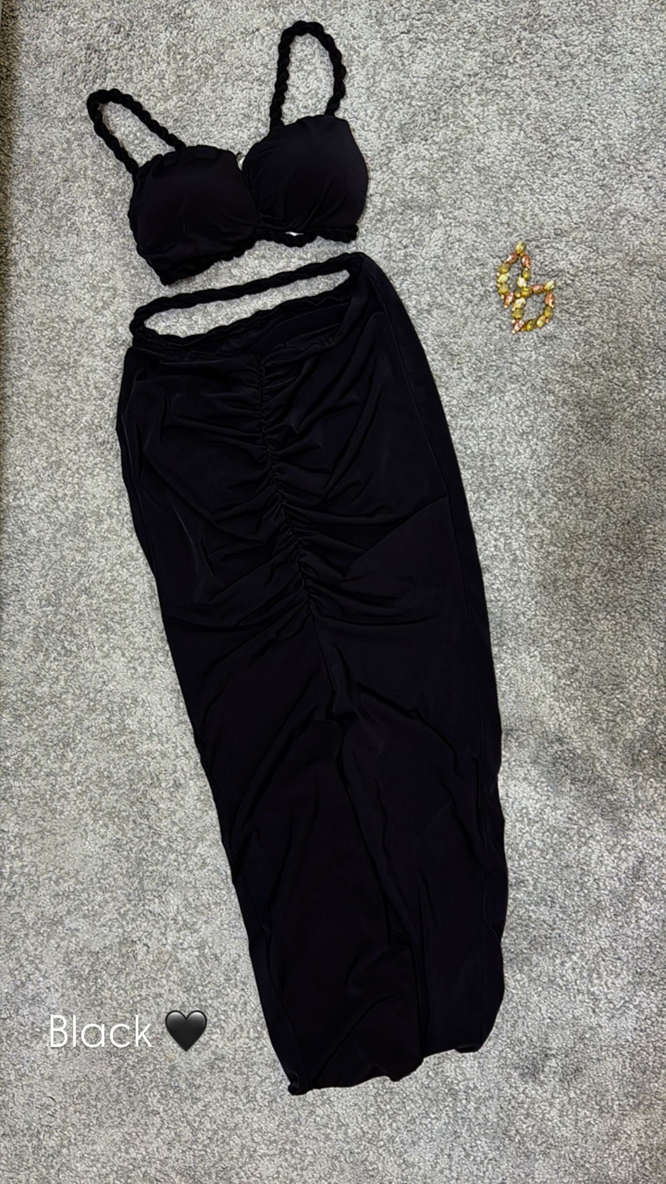 Coordinato intreccio nero